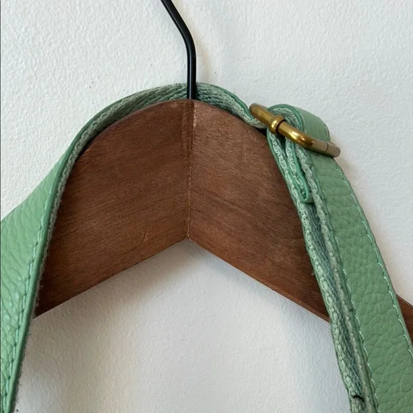 Fossil Green Leather Fold-over Shoulder Bag - Picture 4 of 11